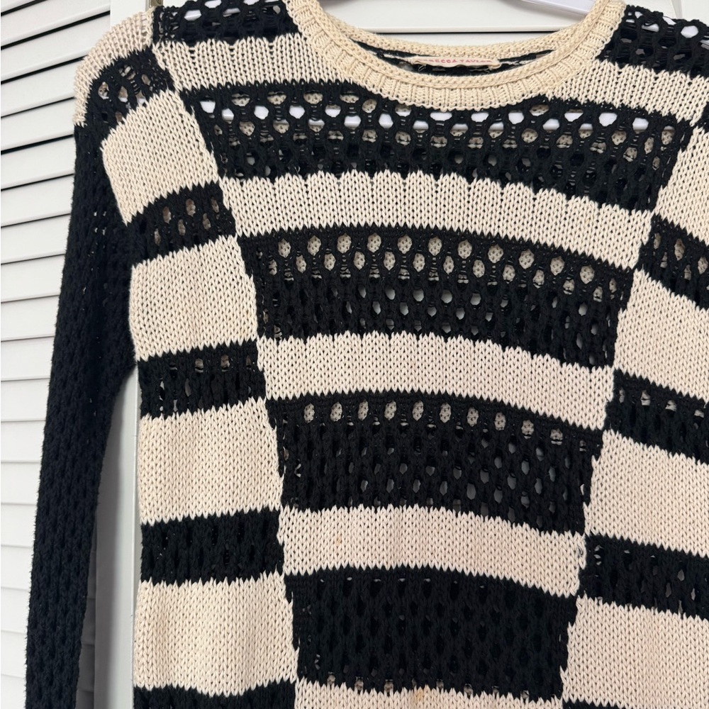 Rebecca Taylor Sz Small Black and White Sweater - Picture 2 of 3